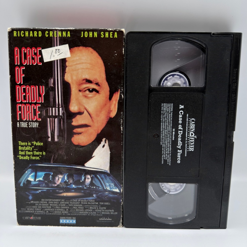 A Case of Deadly Force VHS 1992 Richard Crenna John Shea Cabin Fever True Story